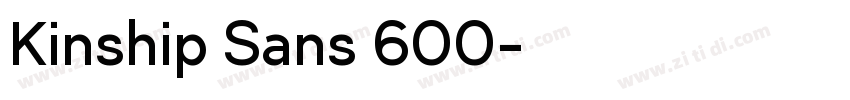 Kinship Sans 600字体转换